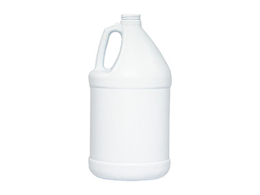 1 Gallon, 38/400 Finish, White, Bottles, HDPE, Round Handleware, Label Panel