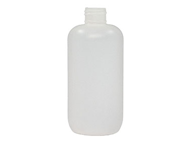 8 oz., 24/410 Finish, Natural, Bottles, HDPE, Boston Round