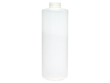 32 oz., 38/400 Finish, Natural, Bottles, HDPE, Round, Wide Mouth, Label Panel