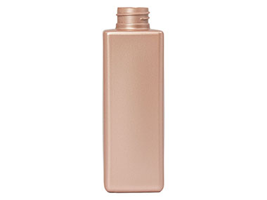 8 oz., 28/410 Finish, Rose Gold, Bottles, HDPE, Square