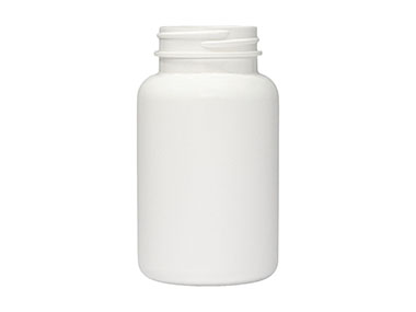 225 cc, 45/400 Finish, White, Bottles, HDPE, Round Packer