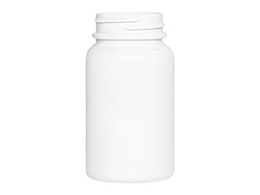 100 cc, 38/400 Finish, White, Bottles, PET, Round Packer