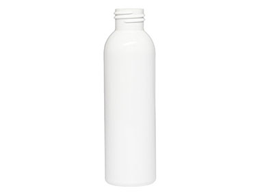 4 oz., 24/410 Finish, White, Bottles, PET, Bullet