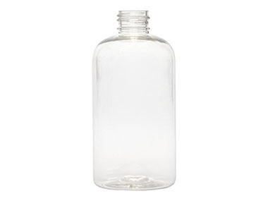 8 oz., 24/410 Finish, Clear, Bottles, PET, Boston Round