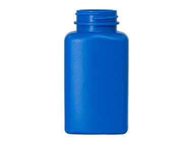160 cc, 38/400 Finish, Blue, Bottles, HDPE, Oblong Packer