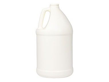 1 Gallon, 38/400 Finish, Off-White, Bottles, HDPE, Round Handleware, Label Panel