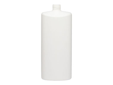 24 oz., 28/410 Finish, White, Bottles, HDPE, Oval