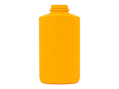 6 oz., 40mm Finish, Orange, Bottles, HDPE, Oval, Label Panel