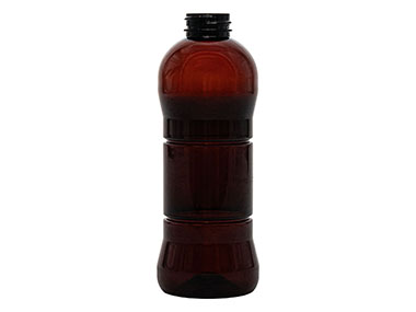 16 oz., 33/400 Finish, Amber, Bottles, PET, Round, Label Panel