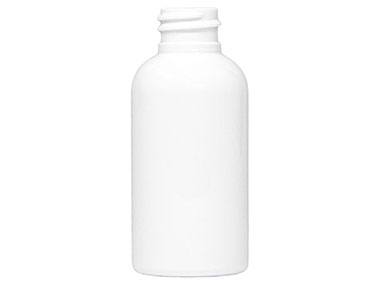 2 oz., 20/410 Finish, White, Bottles, PET, Boston Round