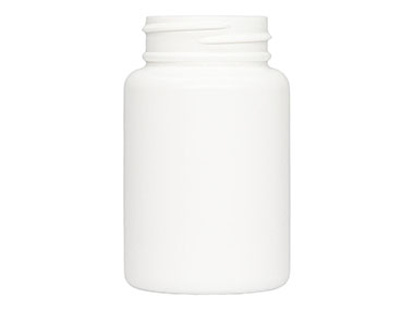 100 cc, 38/400 Finish, White, Bottles, HDPE, Round Packer
