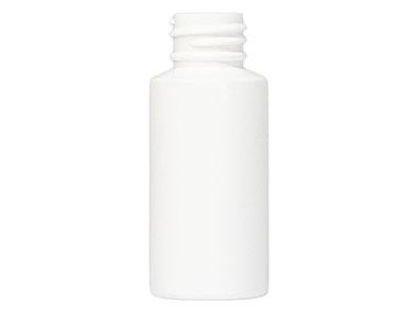 1 oz., 20/410 Finish, White, Bottles, HDPE, Cylinder Round