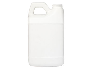 64 oz., 38/400 Finish, White, Bottles, HDPE, F-Style, Label Panel