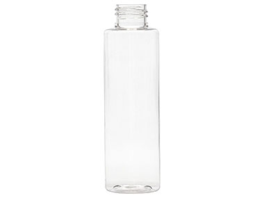 4 oz., 24/410 Finish, Clear, Bottles, PET, Cylinder Round