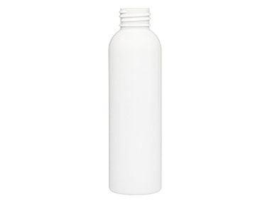 4 oz., 24/410 Finish, White, Bottles, PET, Bullet