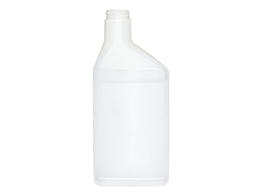 16 oz., 28/400 Finish, Natural, Bottles, HDPE, Automotive Oblong, Label Panel