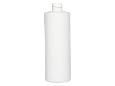 12 oz., 24/410 Finish, White, Bottles, HDPE, Cylinder Round