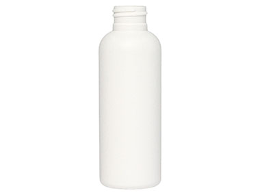 4 oz., 24/410 Finish, White, Bottles, HDPE, Bullet