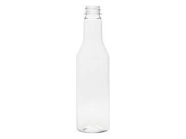 12 oz., 28/400 Finish, Clear, Bottles, PET, Automotive Additive Style, Label Panel