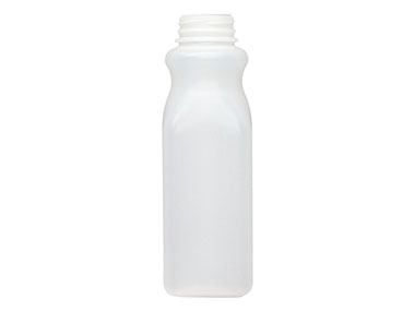 14 oz., 38mm TE Finish, Natural, Bottles, HDPE, Beverage Style Square