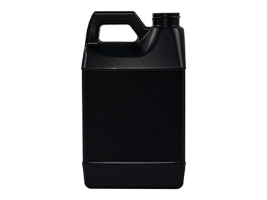 64 oz., 38/400 Finish, Black, Bottles, HDPE, F-Style, Label Panel