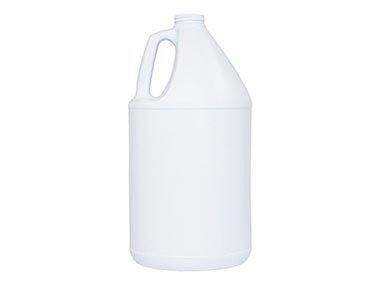 1 Gallon, 38/400 Finish, White, Bottles, HDPE, Round Handleware, Label Panel