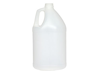 1 Gallon, 38/400 Finish, Natural, Bottles, HDPE, Round Handleware, Label Panel