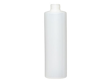 16 oz., 28/410 Finish, Natural, Bottles, HDPE, Cylinder Round