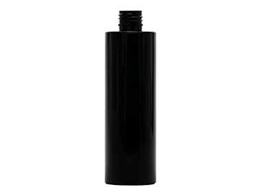 8 oz., 24/410 Finish, Black, Bottles, Pet, Cylinder Round