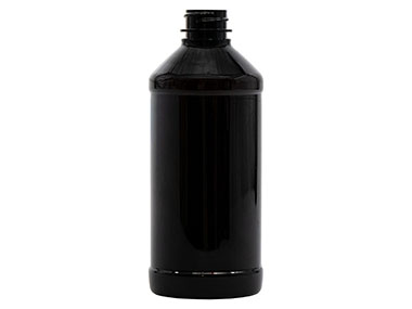 16 oz., 28/400 Finish, Amber, Bottles, Pet, Modern Round, Label Panel