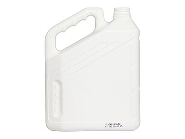 1 Gallon, 38/415 Finish, White, Bottles, HDPE, F-Style, Label Panel