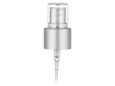 20/410 Finish, Br Alum/Natural, Sprayers, Fine Mist, Metal Shell, Clear Hood, 4 3/8" DT