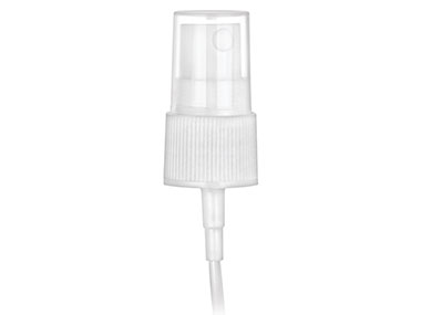 20/410 Finish, White, Sprayers, Fine Mist, Fine Ribbed, Clear Hood, 3 3/8" DT