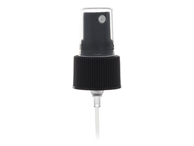 24/410 Finish, Black, Sprayers, Fine Mist, Fine Ribbed, 5 3/8" DT