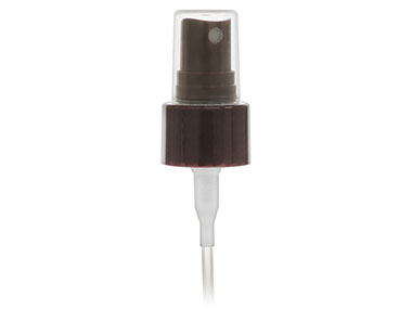 24/410 Finish, Brown, Sprayers, Fine Mist, Smooth, Clear Hood, 6 1/4" DT