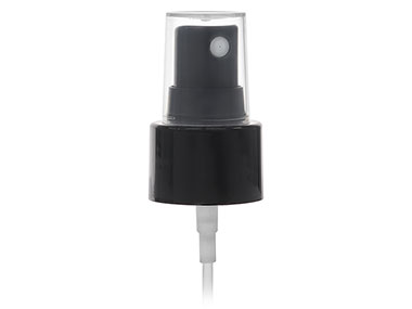 24/410 Finish, Black, Sprayers, Fine Mist, Smooth, Clear Hood, 6 3/4" DT