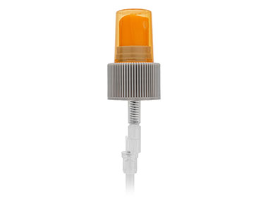 24/410 Finish, Gray/Orange, Sprayers, Fine Mist, Fine Ribbed, 6 11/16" DT