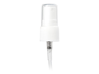 20/410 Finish, White, Sprayers, Fine Mist, Fine Ribbed, Clear Hood, 3 3/8" DT
