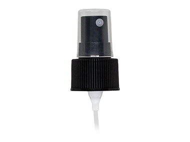 24/410 Finish, Black, Sprayers, Fine Mist, Fine Ribbed, Euromist, 6 3/4" DT