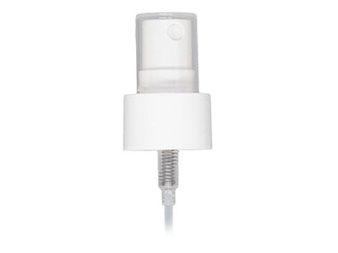 24/410 Finish, White, Sprayers, Fine Mist, Smooth, Clear Hood, 6 5/16" DT