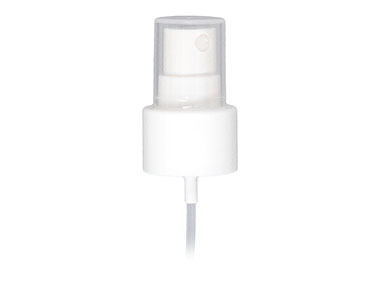 24/410 Finish, White, Sprayers, Fine Mist, Smooth, Clear Hood, 5 3/16" DT