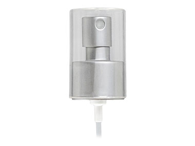 24/410 Finish, Silver, Sprayers, Fine Mist, Smooth, Clear Overcap, 5 3/16" DT