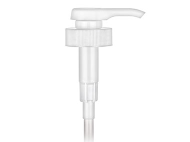 38/400 Finish, White, Pumps, Lotion, Fine Ribbed, Lock Down, 4cc, 11" DT