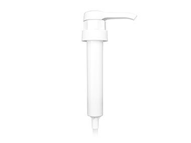 38/400 Finish, White, Pumps, Lotion, Fine Ribbed, Lock Down, 15cc, 11 1/4" DT