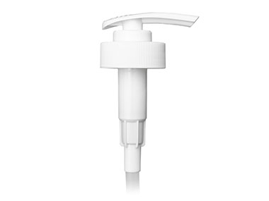 38/400 Finish, White, Pumps, Lotion, Fine Ribbed, Lock Down, 3cc, 11 1/4" DT