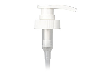 38/400 Finish, White, Pumps, Lotion, Fine Ribbed, Lock Down, 3cc, 11 3/8" DT