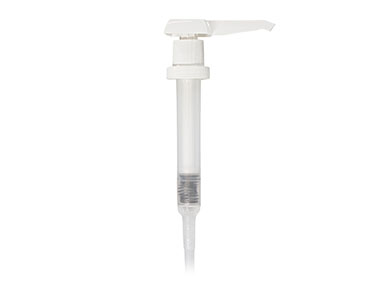 38/400 Finish, White, Pumps, Lotion, Fine Ribbed, Lock Down, 30cc, 11 1/2" DT