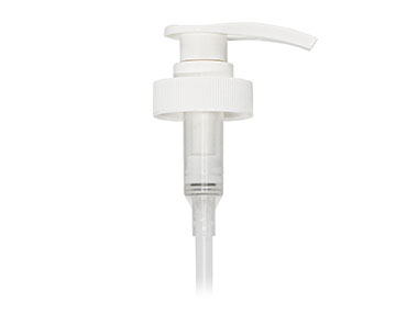 38/400 Finish, White, Pumps, Lotion, Fine Ribbed, Lock Down, 4cc, 11 9/16" DT