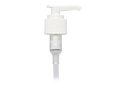 24/410 Finish, White, Pumps, Lotion, Fine Ribbed, Lock Down, 2.5cc, 6 1/8" DT