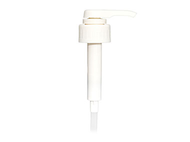 38/410 Finish, White, Pumps, Lotion, Bold Ribbed, Lock Down, 10cc Per Pump, 11 1/2" DT